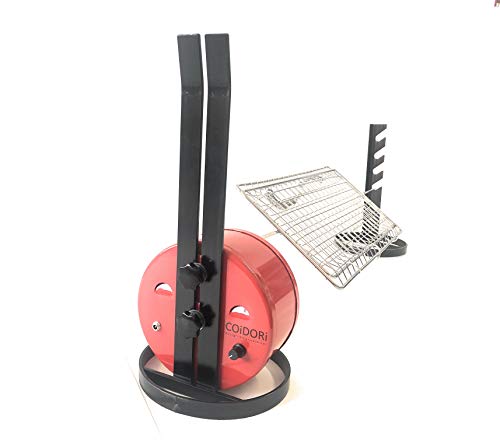 Girarrosto ALLEGRI COiDORi® Alimentazione USB con regolazione della velocita' di rotazione con spiedo inox lungo 95 cm - 2 forchette fermacarne - griglia per spiedo