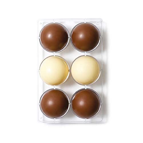 Decora 0050087 Stampo Cioccolato Semisfera - Ø 75 - 275 X 175 X 22 mm, policarbonato
