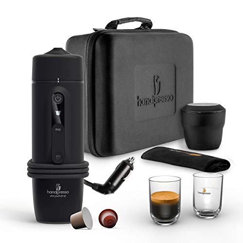 HANDPRESSO - New Handpresso Auto Set Capsule 21021 - Macchina per caffè espresso, caffettiera portatile per auto e camion 12V/24V con capsula compatibile Nespresso*