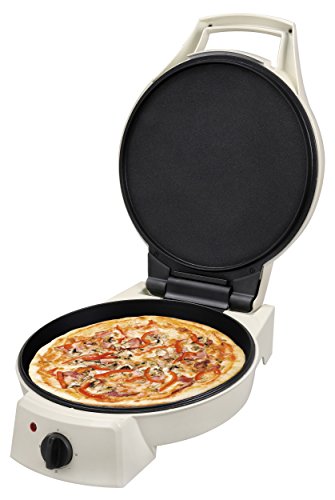 Teglia per pizza elettrica Team Kalorik, coperchio 180 °, 1800 W, bianca, TKG PZP 1002 KTO