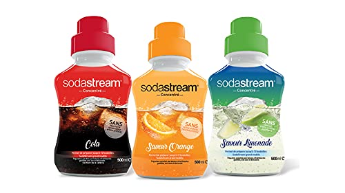 Sodastream Lotto di 6 Soda Cola, Limonata e Sciroppi di Arancia Concentrato per Soda Machine