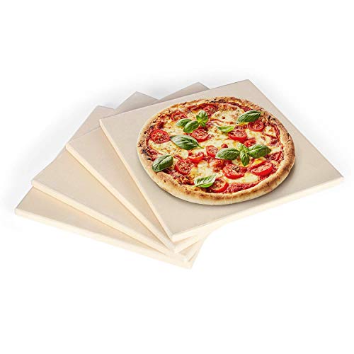 Rustler RS-5838 Set di 4 pietre per pizza quadrate Naturali 19 x 19 cm