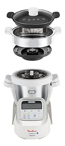 Moulinex i-companion - Robot da cucina connesso HF902110 capacità 6 persone 5 accessori + vaporiera